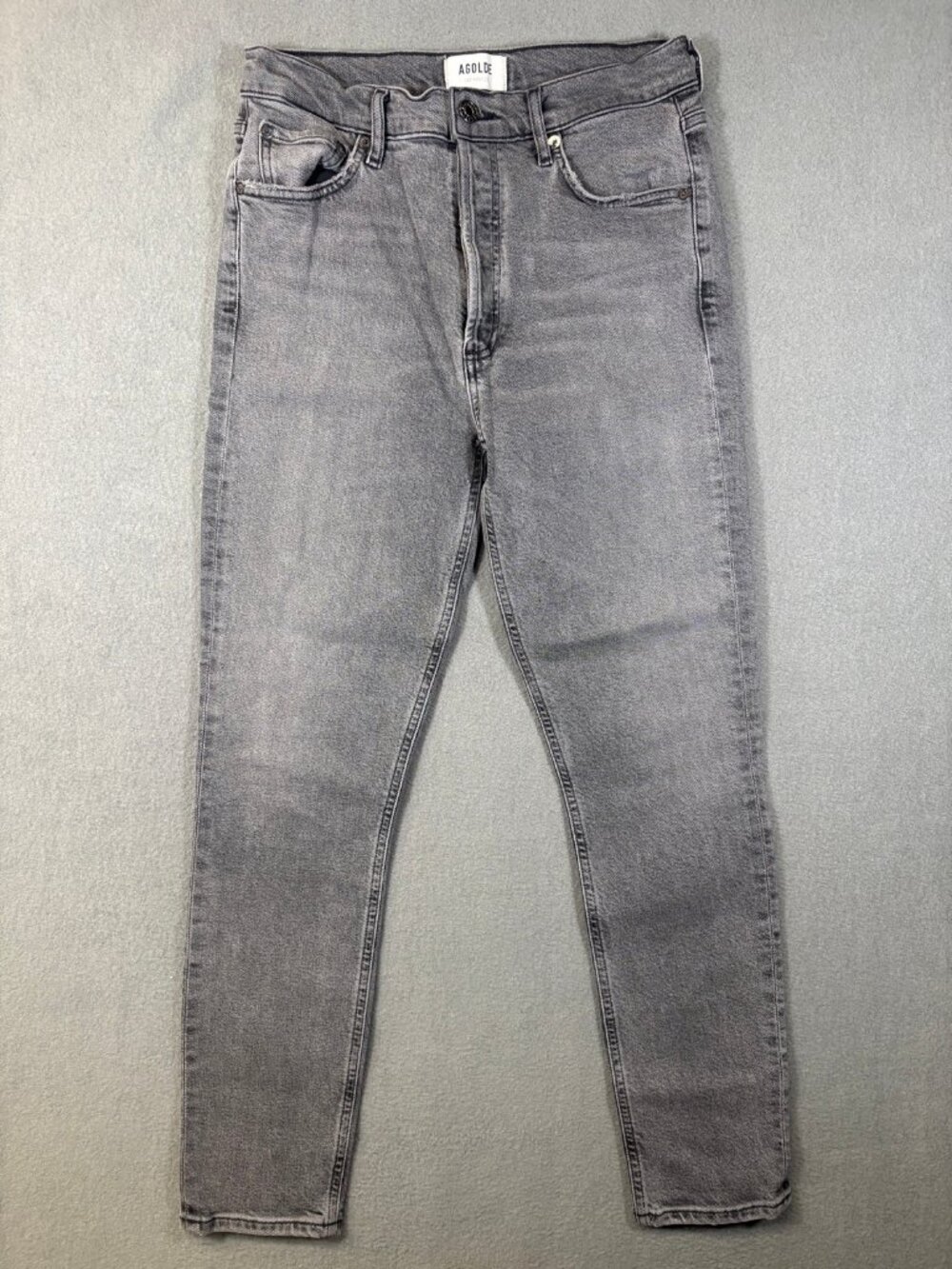 AGOLDE Nico High Rise Skinny Jeans Womens 27 Gray Wash Organic Cotton